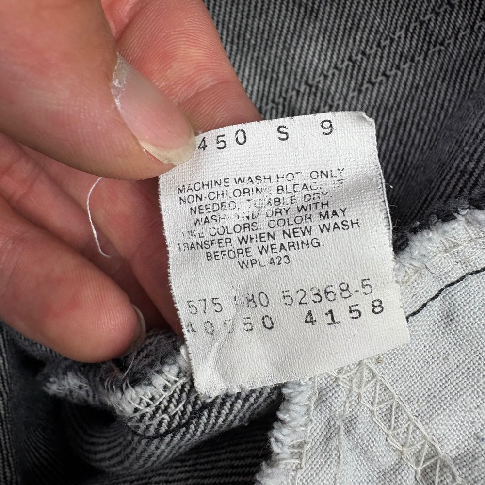Levi's 550 Jeans Mens 34x32 Black Acid Wash Relaxed Tapered Made in USA Vintage - Picture 3 of 8